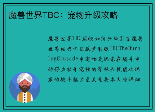 魔兽世界TBC：宠物升级攻略